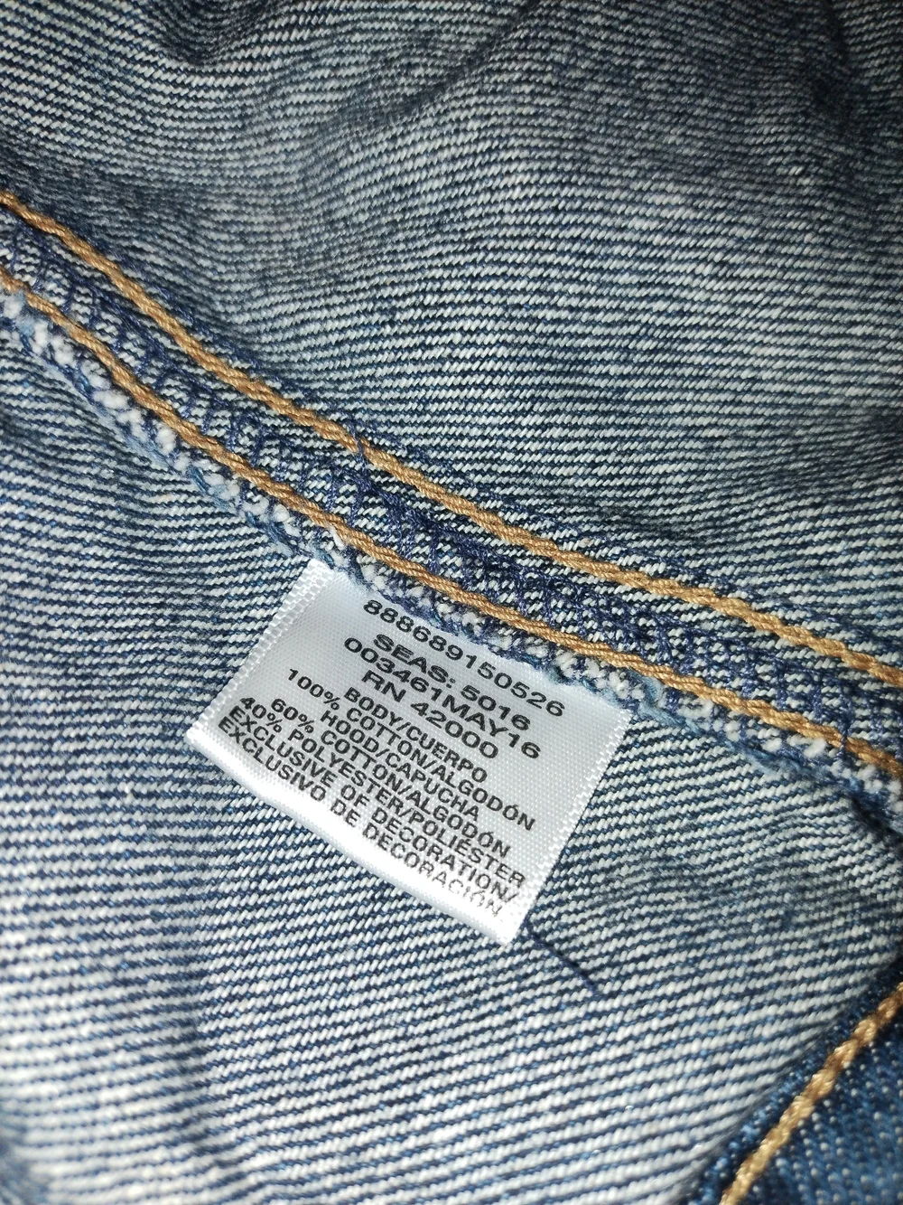 Route 66 Kids Denim Jacket with Gray Hood